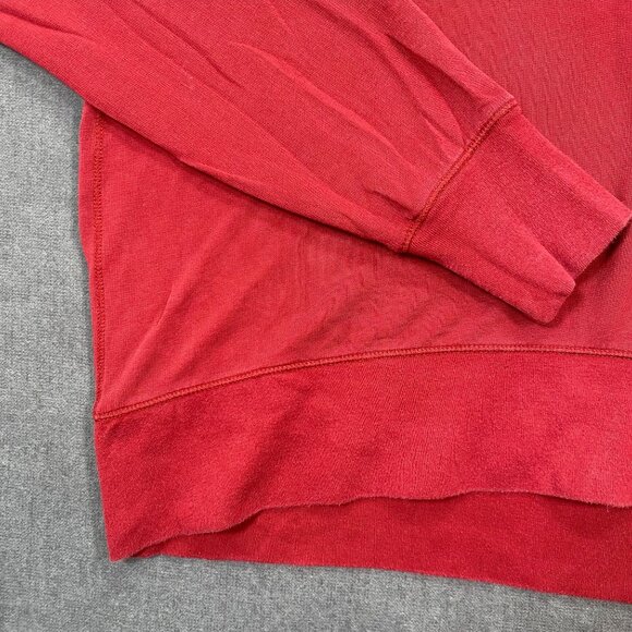 Rag & Bone Womens Red V-Neck Long Sleeve Pullover Sweatshirt Size S Cotton Blend - Picture 7 of 11